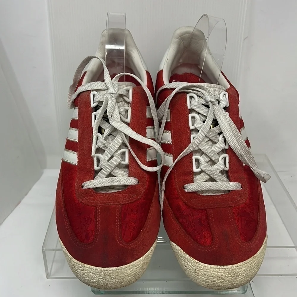 Men’s Adidas Sz 9 Red White SL 76 Munich 72 Rare 2008 Samba Athletic Track Shoes